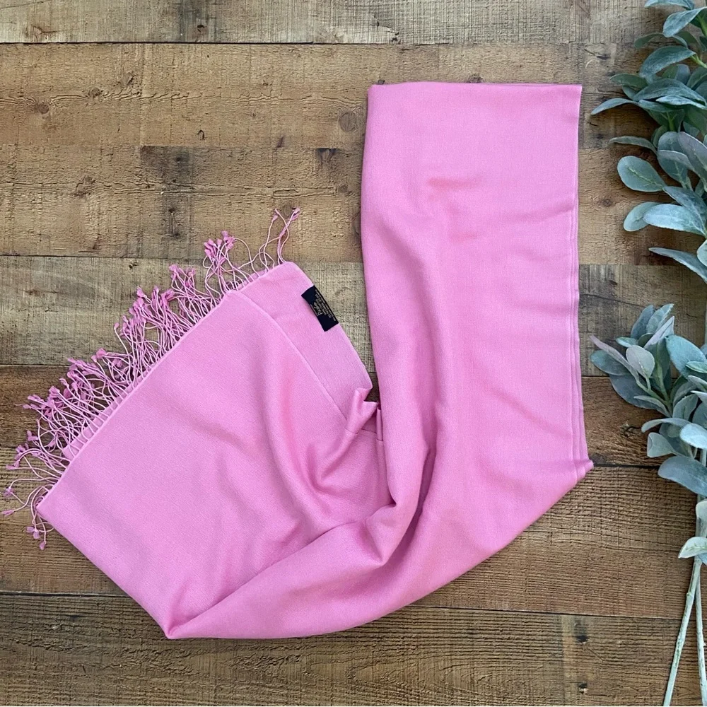 Scarf Pashmina + Silk Gorgeous Handcrafted Pink Scarf
